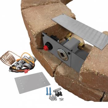 Firegear SRW Stone Paver Block Control Panel for Match Throw Burner Systems with Battery Spark Ignition350