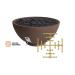 Firegear Sanctuary Pro Series 29 Inch Round Fire Table with Brass Gas Snowflake Burner and Electronic Ignition System Chocolate75