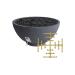 Firegear Sanctuary Pro Series 29 Inch Round Fire Table with Brass Gas Snowflake Burner and Match Light Ignition Slate75