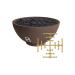 Firegear Sanctuary Pro Series 29 Inch Round Fire Table with Brass Gas Snowflake Burner and Spark Ignition System Chocolate75