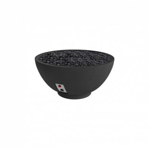 Firegear Sanctuary Series 29 Inch Round Fire Table with Stainless Steel Propane Gas Spur Burner and Spark Ignition System   Raven