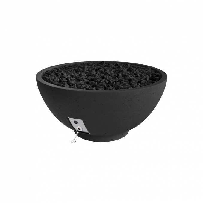 Firegear Sanctuary Series 39 Inch Round Fire Table with Stainless Steel Natural Gas Spur Burner and Match Light Ignition   Raven