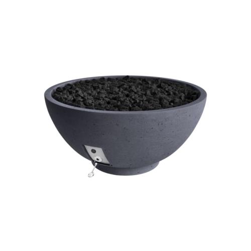 Firegear Sanctuary Series 39 Inch Round Fire Table with Stainless Steel Natural Gas Spur Burner and Match Light Ignition   Slate