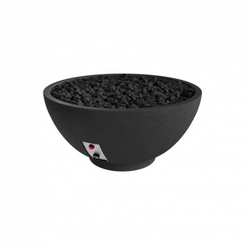 Firegear Sanctuary Series 39 Inch Round Fire Table with Stainless Steel Natural Gas Spur Burner and Spark Ignition System   Raven