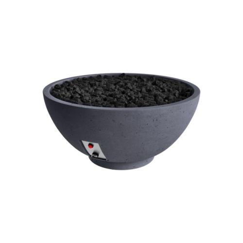 Firegear Sanctuary Series 39 Inch Round Fire Table with Stainless Steel Propane Gas Spur Burner and Spark Ignition System   Slate