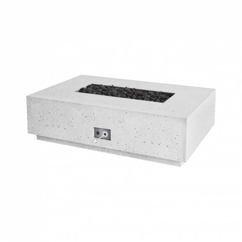 Firegear Sanctuary Series 56 Inch GFRC Rectangular Fire Table Enclosure Only No Burner System   Arctic