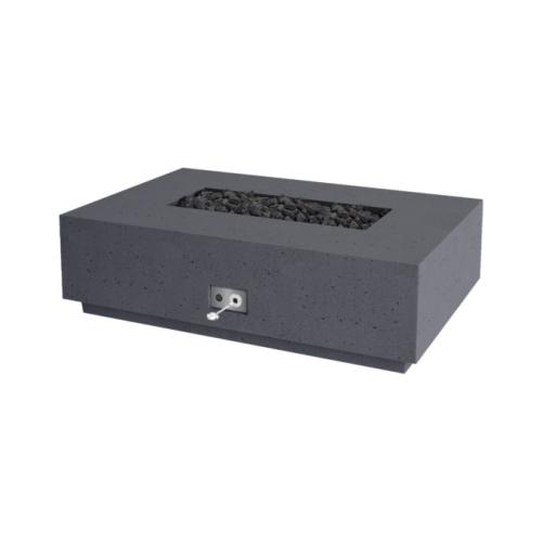 Firegear Sanctuary Series 56 Inch GFRC Rectangular Fire Table Enclosure Only No Burner System   Slate