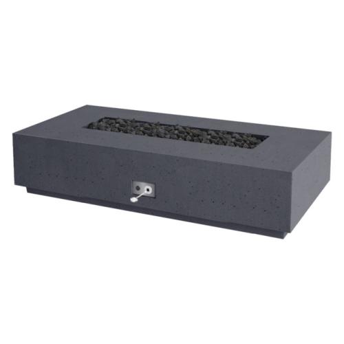 Firegear Sanctuary Series 76 Inch GFRC Rectangular Fire Table Enclosure Only No Burner System   Slate