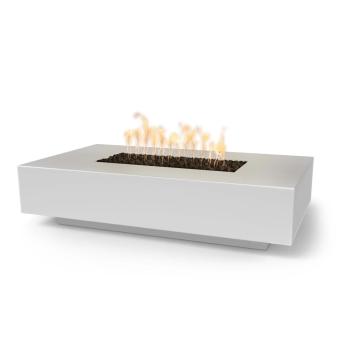 The Outdoor Plus Cabo Rectangular GFRC Concrete Gas Fire Pit Table Limestone350