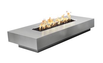 The Outdoor Plus Cabo Rectangular Stainless Steel Gas Fire Pit Table350