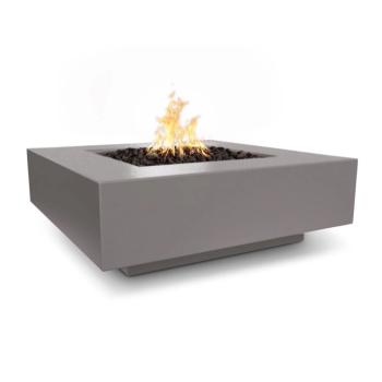The Outdoor Plus Cabo Square GFRC Concrete Gas Fire Pit Table Chestnut350
