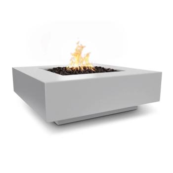 The Outdoor Plus Cabo Square GFRC Concrete Gas Fire Pit Table Natural Gray350