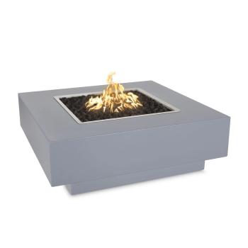 The Outdoor Plus Cabo Square Powder Coated Steel Gas Fire Pit Table Gray350