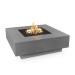 The Outdoor Plus Cabo Square Powder Coated Steel Gas Fire Pit Table Silver Vein75
