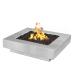 The Outdoor Plus Cabo 48 Inch Square Stainless Steel Propane Gas Fire Pit Table with Match Lit Ignition