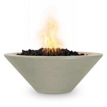 The Outdoor Plus Cazo Round GFRC Concrete Gas Fire Bowl Ash350