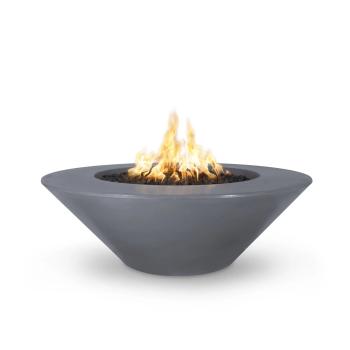 The Outdoor Plus Cazo Round GFRC Concrete Gas Fire Pit Table Gray350