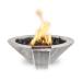The Outdoor Plus Cazo Round GFRC Concrete Gas Fire and Water Bowl Ivory Wood Grain75