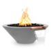 The Outdoor Plus Cazo Round GFRC Concrete Gas Fire and Water Bowl Natural Gray75