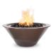The Outdoor Plus Cazo Round Powder Coated Steel Gas Fire Bowl Copper Vein75