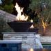 The Outdoor Plus Cazo 36 Inch Round Powder Coated Steel Propane Gas Fire Bowl with Match Lit Ignition   Java