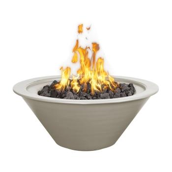 The Outdoor Plus Cazo Round Powder Coated Steel Gas Fire Bowl Pewter350