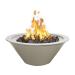The Outdoor Plus Cazo Round Powder Coated Steel Gas Fire Bowl Pewter75