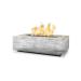 The Outdoor Plus Coronado 72 Inch Rectangular GFRC Concrete Propane Gas Fire Pit with Match Lit Ignition   Ivory Wood Grain