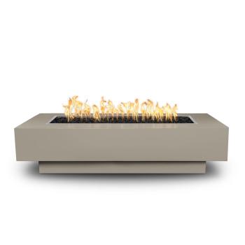 The Outdoor Plus Coronado Rectangular Powder Coated Steel Gas Fire Pit Pewter350