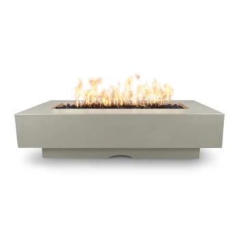 The Outdoor Plus Del Mar Rectangular GFRC Concrete Gas Fire Pit Table Ash350