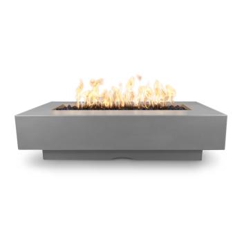 The Outdoor Plus Del Mar Rectangular GFRC Concrete Gas Fire Pit Table Natural Gray350
