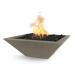 The Outdoor Plus Maya Square GFRC Concrete Gas Fire Bowl Ash75