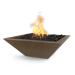 The Outdoor Plus Maya Square GFRC Concrete Gas Fire Bowl Chocolate75