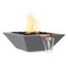 The Outdoor Plus Maya Square GFRC Concrete Gas Fire and Water Bowl Natural Gray75