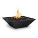 The Outdoor Plus Maya Square Powder Coated Steel Gas Fire Bowl Gloss Black75