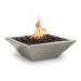 The Outdoor Plus Maya Square Powder Coated Steel Gas Fire Bowl Pewter75