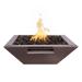 The Outdoor Plus Maya Square Powder Coated Steel Gas Fire and Water Bowl Copper Vein75