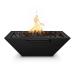 The Outdoor Plus Maya Square Powder Coated Steel Gas Fire and Water Bowl Gloss Black75