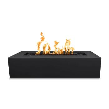 The Outdoor Plus Regal Rectangular GFRC Concrete Gas Fire Pit Black350