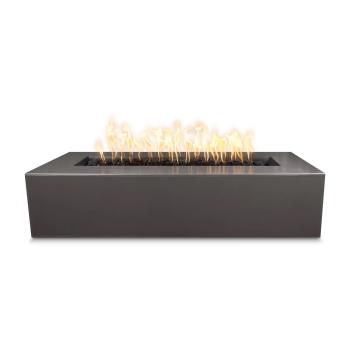 The Outdoor Plus Regal Rectangular GFRC Concrete Gas Fire Pit Chestnut350