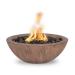 The Outdoor Plus Sedona 27 Inch Round GFRC Concrete Gas Fire Bowl Oak Wood Grain75