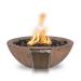 The Outdoor Plus Sedona 27 Inch Round GFRC Concrete Gas Fire and Water Bowl Oak Wood Grain75