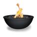The Outdoor Plus Sedona 27 Inch Round Powder Coated Steel Gas Fire Bowl Gloss Black75