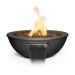 The Outdoor Plus Sedona 27 Inch Round Powder Coated Steel Gas Fire and Water Bowl Gloss Black75