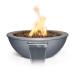 The Outdoor Plus Sedona 27 Inch Round Powder Coated Steel Gas Fire and Water Bowl Gray75
