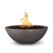 The Outdoor Plus Sedona Round GFRC Concrete Gas Fire Bowl Chestnut75