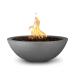 The Outdoor Plus Sedona Round GFRC Concrete Gas Fire Bowl Natural Gray75
