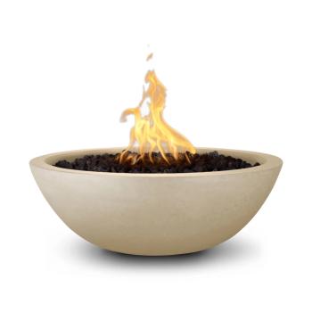 The Outdoor Plus Sedona Round GFRC Concrete Gas Fire Bowl Vanilla350
