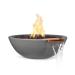 The Outdoor Plus Sedona Round GFRC Concrete Gas Fire and Water Bowl Natural Gray75