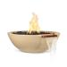 The Outdoor Plus Sedona Round GFRC Concrete Gas Fire and Water Bowl Vanilla75